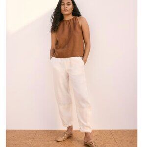 Everlane Women’s Cream Linen Relaxed Pants - Classic Casual
